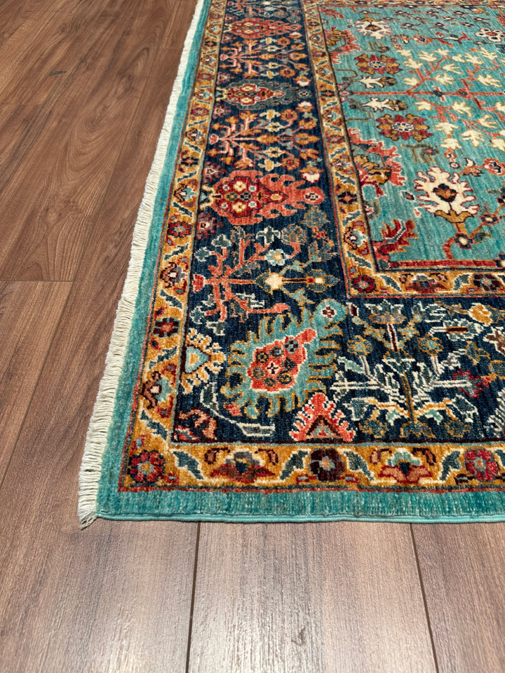 Uşak Original Hand Woven Multi Vegetable Dyed Wool Carpet 175x238 4.17 Square Meters - 6x8 ft