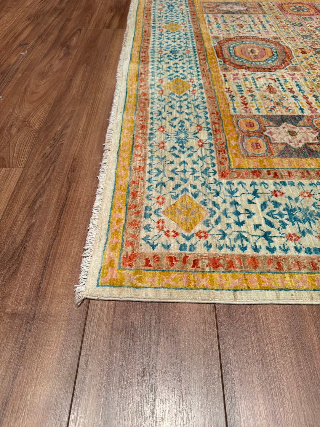 Mamluk Original Hand Woven Multi Vegetable Dyed Wool Carpet 176x291 4.03 Square Meters - 5x8 ft