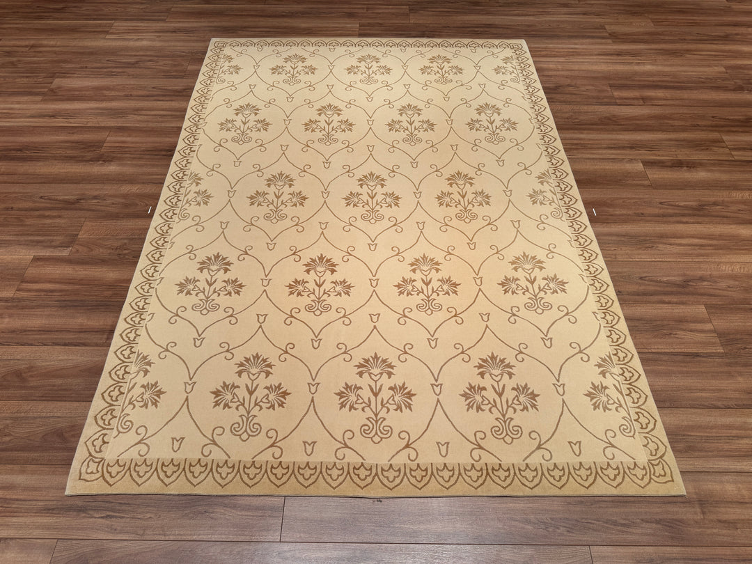 Dalyana Original Hand Woven Cream Wool Bamboo Carpet 170x240 4.08 Square Meters - 5x8 ft