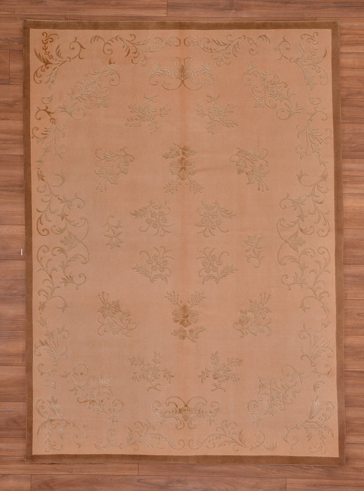 Dalyana Original Hand Woven Pastel Wool Bamboo Carpet 174x241 4.19 Square Meters - 5x8 ft