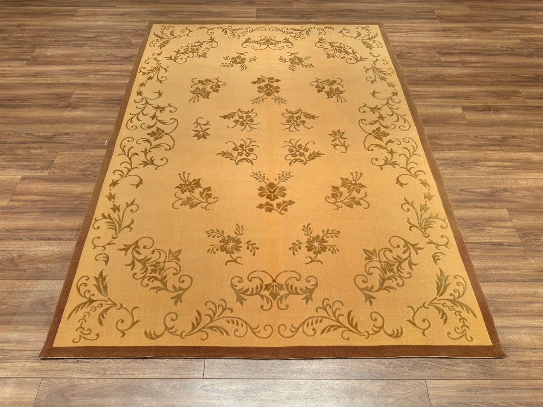 Dalyana Original Hand Woven Pastel Wool Bamboo Carpet 174x241 4.19 Square Meters - 5x8 ft