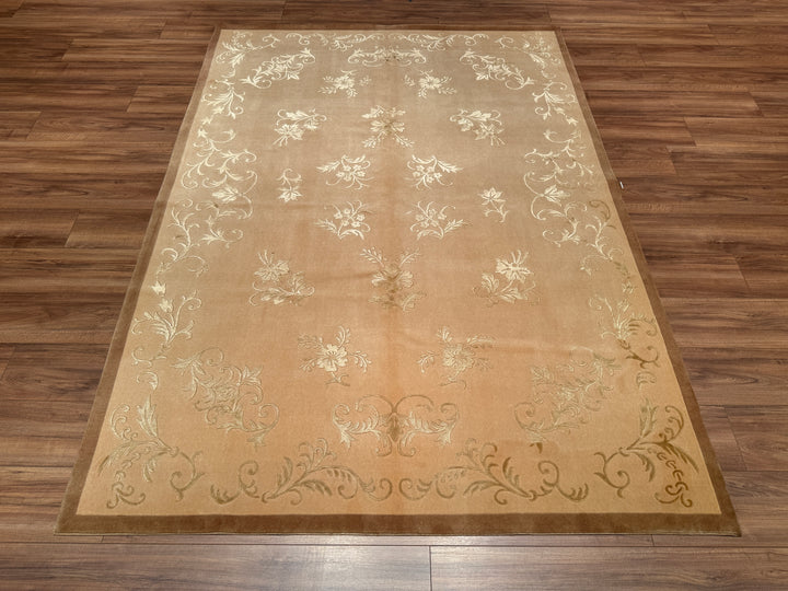 Dalyana Original Hand Woven Pastel Wool Bamboo Carpet 174x241 4.19 Square Meters - 5x8 ft