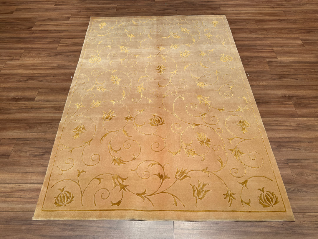 Dalyana Original Hand Woven Pastel Wool Bamboo Carpet 171x243 4.30 Square Meters - 5x8 ft