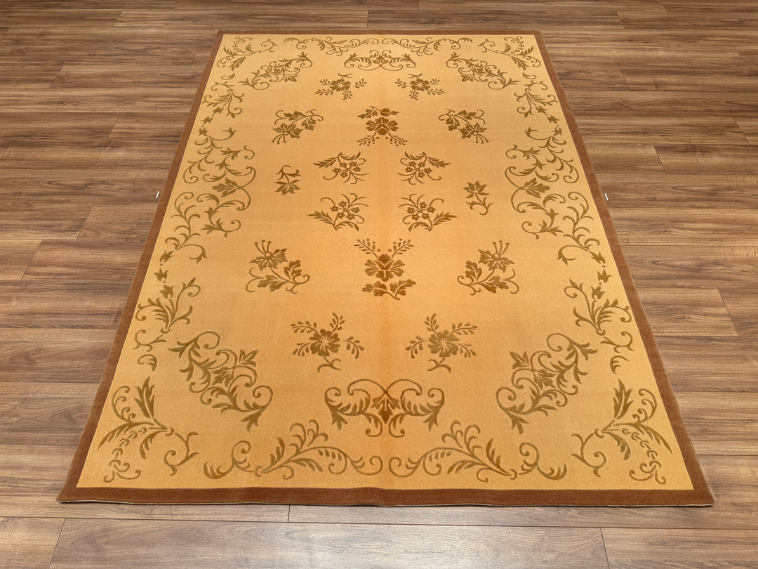 Dalyana Original Hand Woven Pastel Wool Bamboo Carpet 172x242 4.16 Square Meters - 5x8 ft