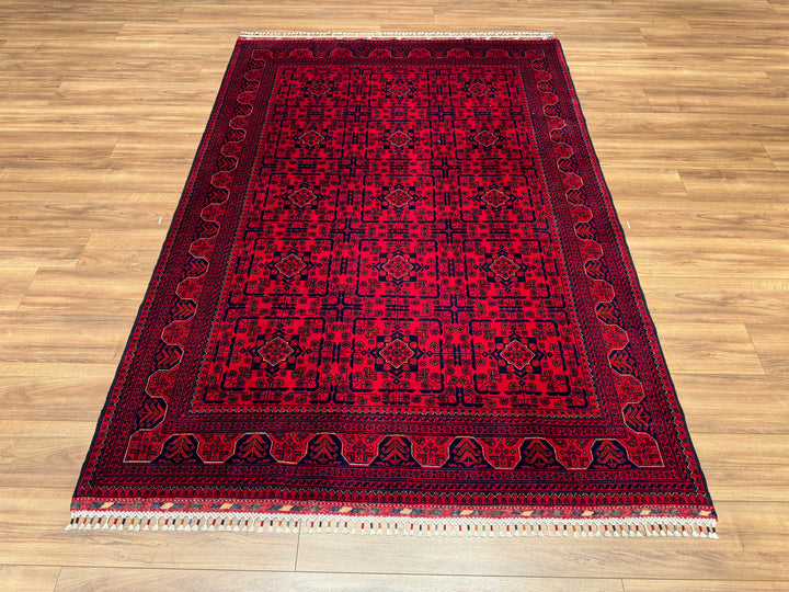 Afgan Halısı Hamyap Orjinal El Dokuması Kök Boya Yün 166x235 3.90 Metrekare - 5x7 ft