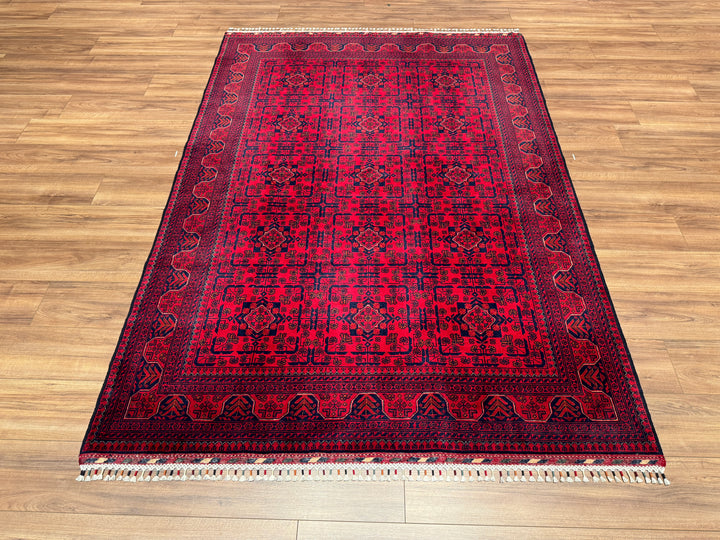 Afghan Carpet Hamyap Original Hand Woven Vegetable Dyed Wool 166x235 3.90 Square Meters - 5x7 ft