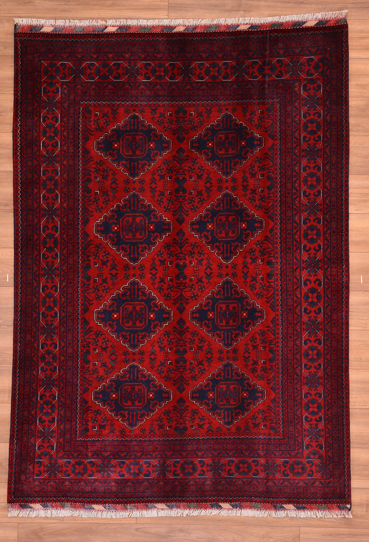 Afghan Carpet Hamyap Original Hand Woven Vegetable Dyed Wool 168x237 3.98 Square Meters - 5x7 ft