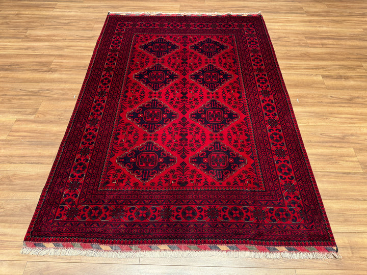 Afghan Carpet Hamyap Original Hand Woven Vegetable Dyed Wool 168x237 3.98 Square Meters - 5x7 ft