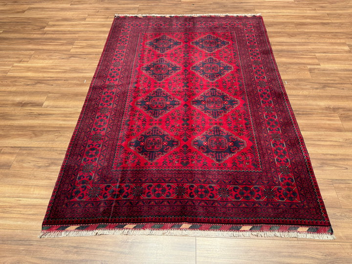 Afgan Halısı Hamyap Orjinal El Dokuması Kök Boya Yün 168x237 3.98 Metrekare - 5x7 ft