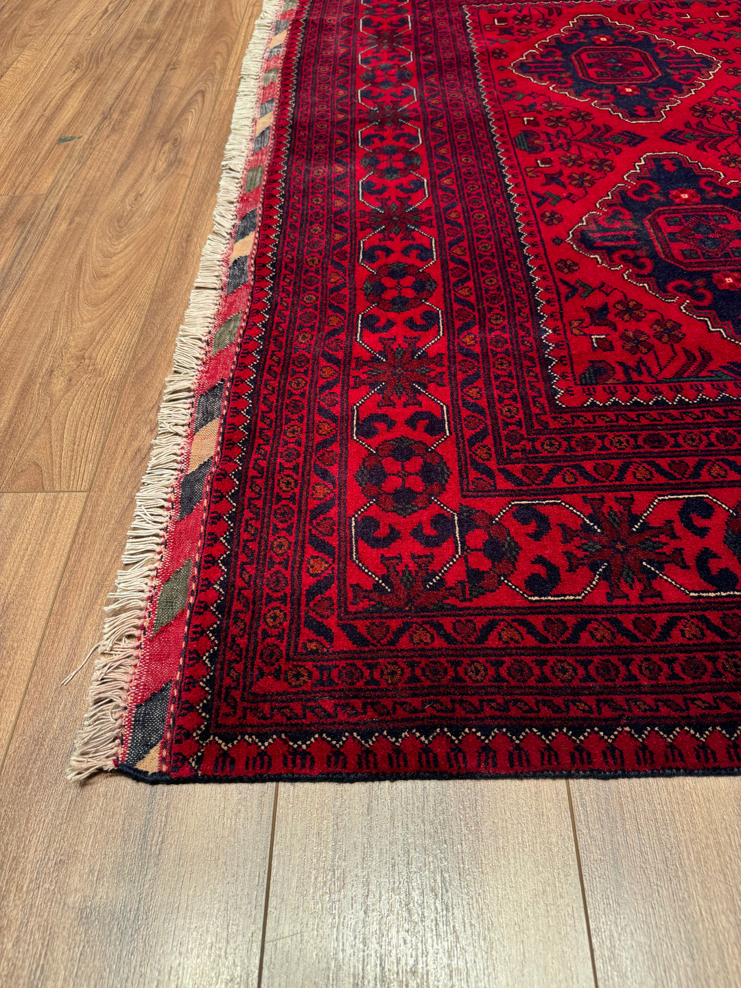 Afghan Carpet Hamyap Original Hand Woven Vegetable Dyed Wool 168x237 3.98 Square Meters - 5x7 ft