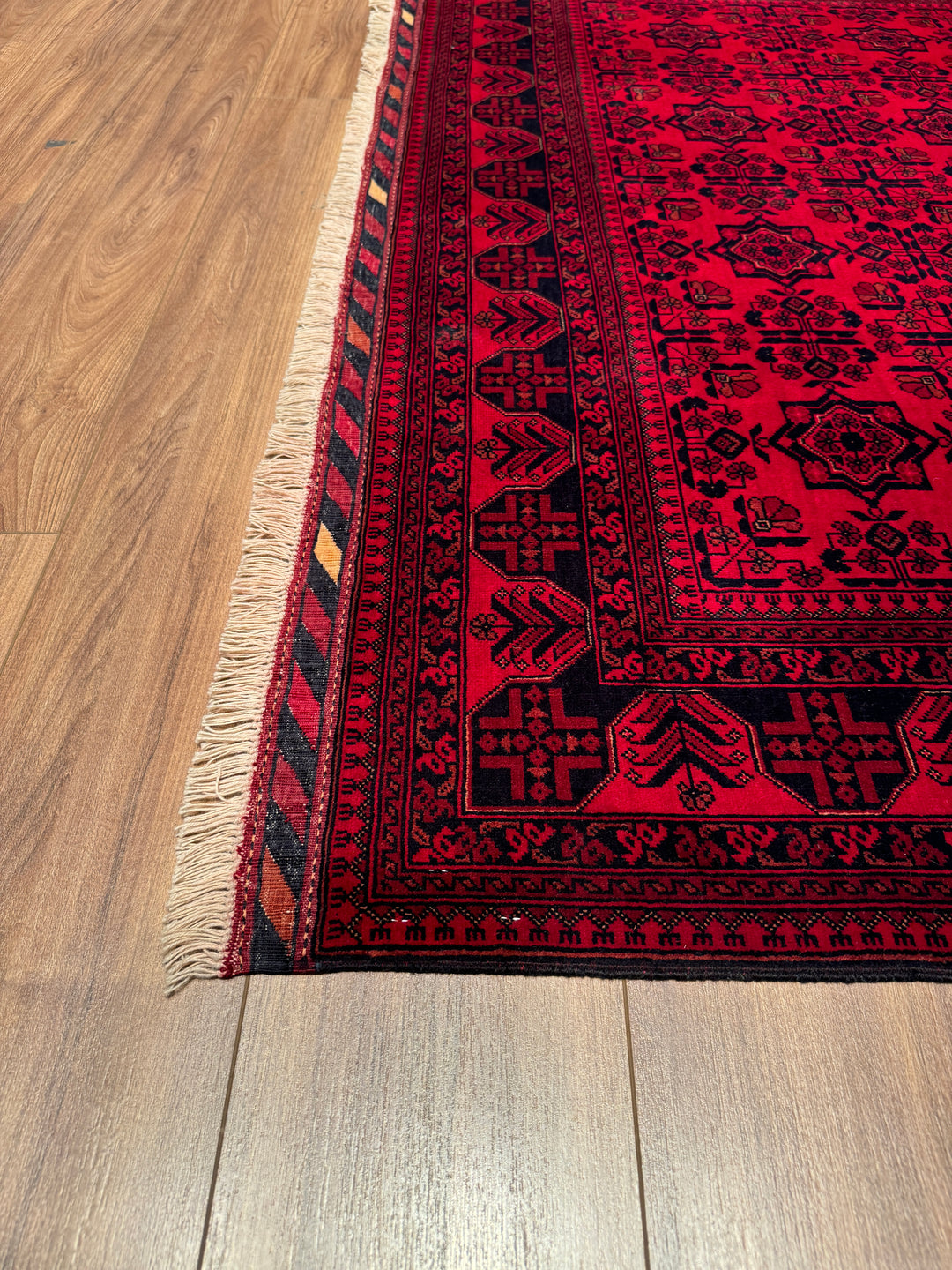 Afghan Carpet Bilcik Original Hand Woven Vegetable Dyed Wool 175x229 4.01 Square Meters - 6x8 ft