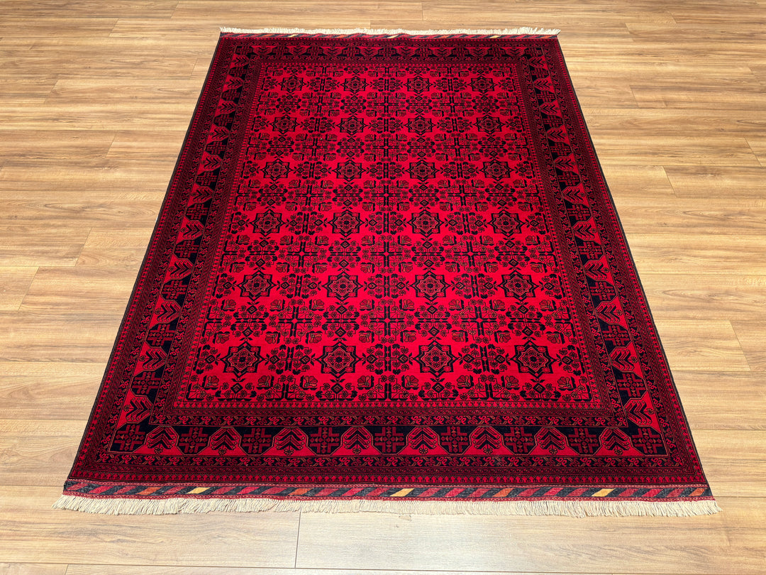 Afghan Carpet Bilcik Original Hand Woven Vegetable Dyed Wool 175x229 4.01 Square Meters - 6x8 ft