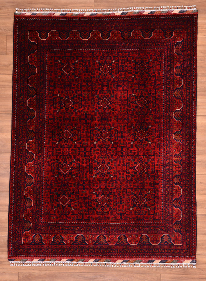 Afghan Carpet Hamyap Original Hand Woven Vegetable Dyed Wool 181x236 4.27 Square Meters - 6x8 ft