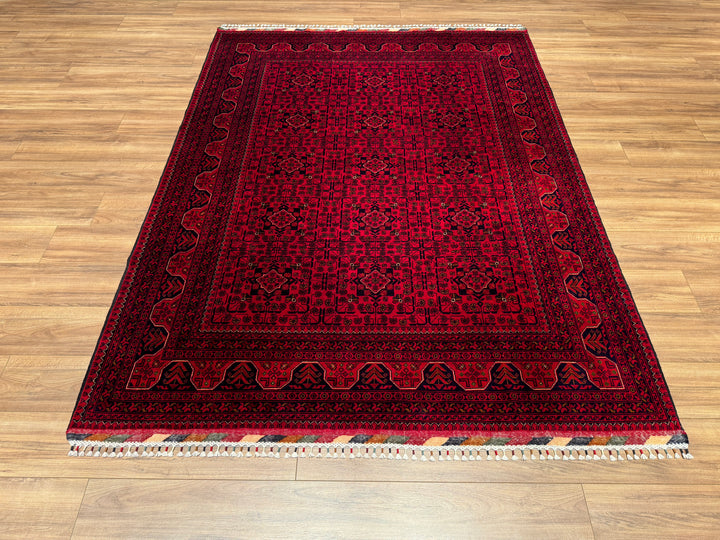 Afghan Carpet Hamyap Original Hand Woven Vegetable Dyed Wool 181x236 4.27 Square Meters - 6x8 ft