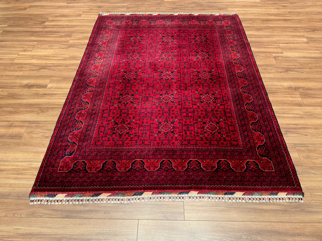 Afgan Halısı Hamyap Orjinal El Dokuması Kök Boya Yün 181x236 4.27 Metrekare - 6x8 ft