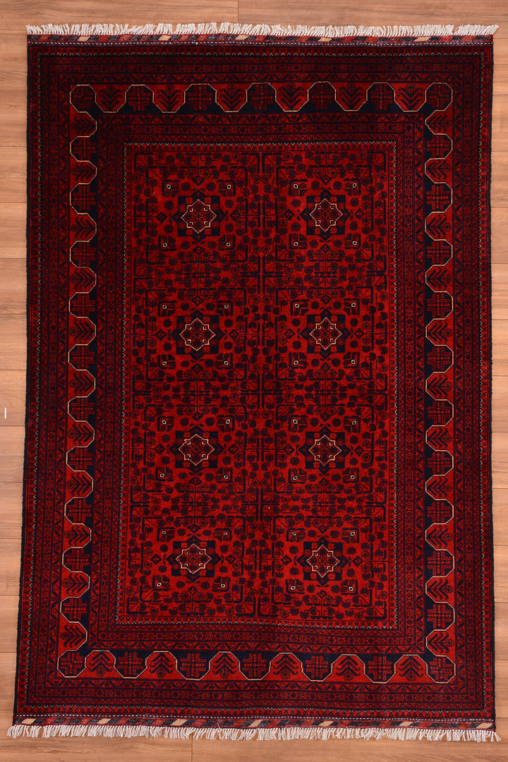 Afghan Carpet Hamyap Original Hand Woven Vegetable Dyed Wool 158x229 3.62 Square Meters - 5x7 ft