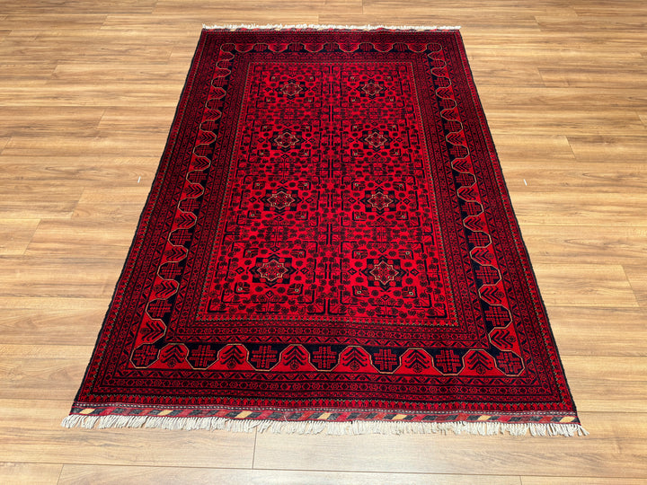 Afgan Halısı Hamyap Orjinal El Dokuması Kök Boya Yün 158x229 3.62 Metrekare - 5x7 ft