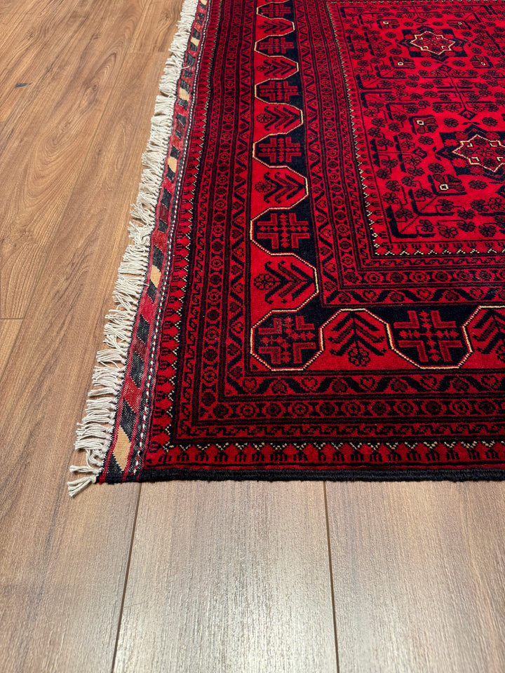 Afghan Carpet Hamyap Original Hand Woven Vegetable Dyed Wool 158x229 3.62 Square Meters - 5x7 ft