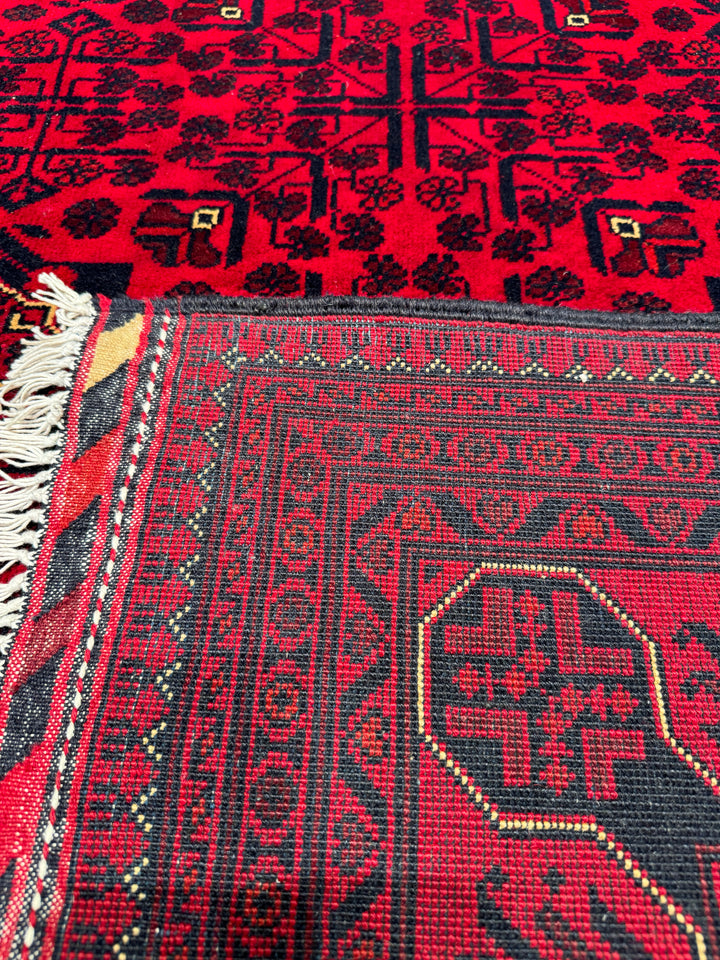 Afghan Carpet Hamyap Original Hand Woven Vegetable Dyed Wool 158x229 3.62 Square Meters - 5x7 ft