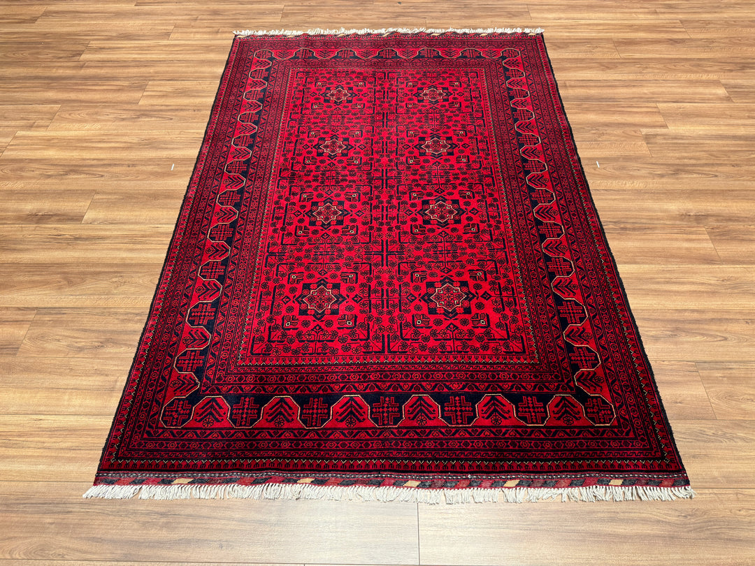 Afghan Carpet Hamyap Original Hand Woven Vegetable Dyed Wool 158x229 3.62 Square Meters - 5x7 ft