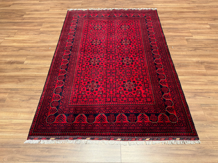 Afgan Halısı Hamyap Orjinal El Dokuması Kök Boya Yün 158x229 3.62 Metrekare - 5x7 ft