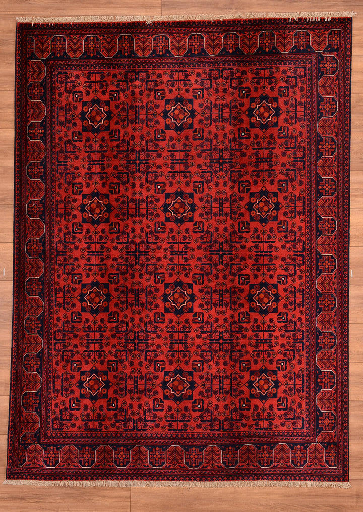 Afghan Carpet Khall Original Hand Woven Vegetable Dyed Wool 170x232 3.94 Square Meters - 5x7 ft