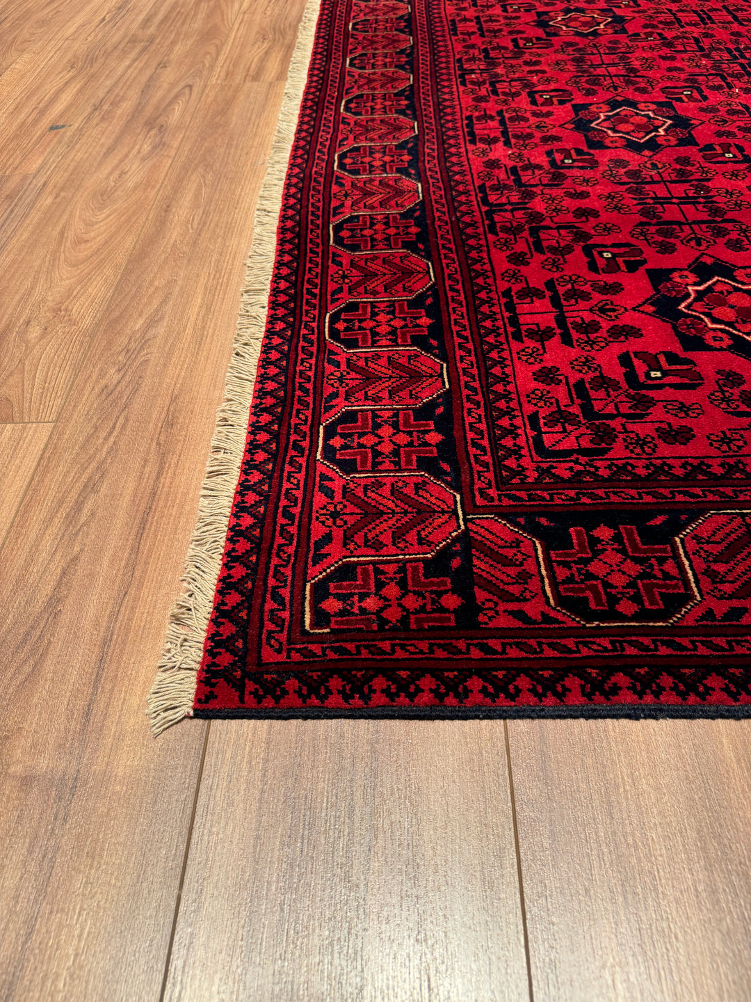 Afghan Carpet Khall Original Hand Woven Vegetable Dyed Wool 170x232 3.94 Square Meters - 5x7 ft