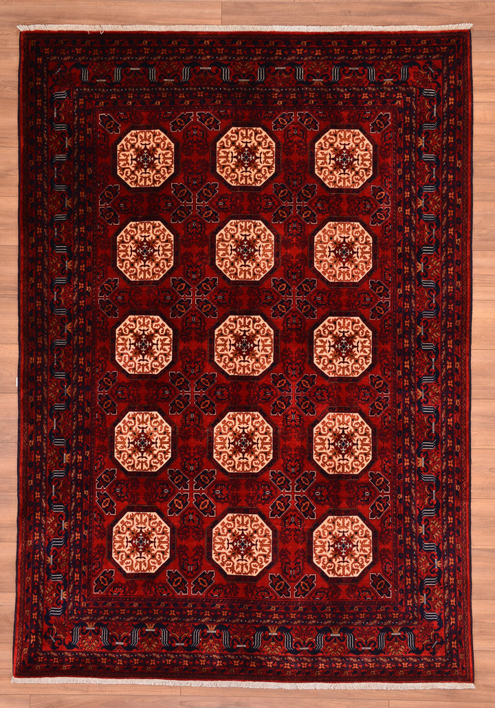 Afghan Carpet Bilcik Original Hand Woven Vegetable Dyed Wool 175x252 4.41 Square Meters - 6x8 ft