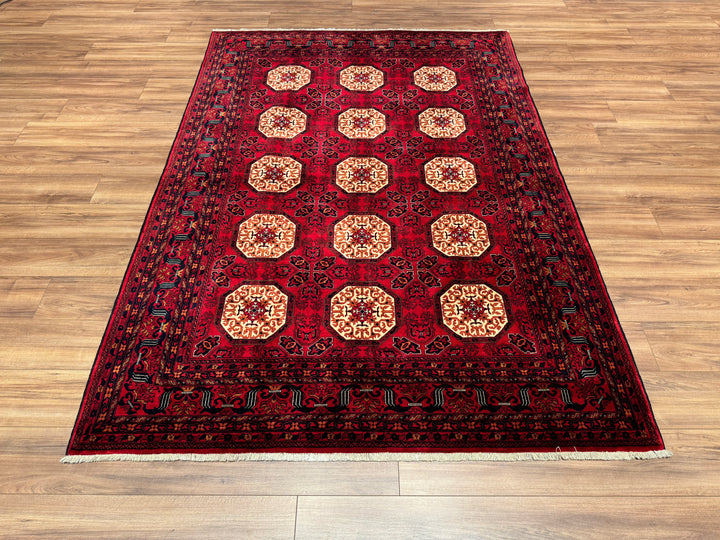 Afghan Carpet Bilcik Original Hand Woven Vegetable Dyed Wool 175x252 4.41 Square Meters - 6x8 ft