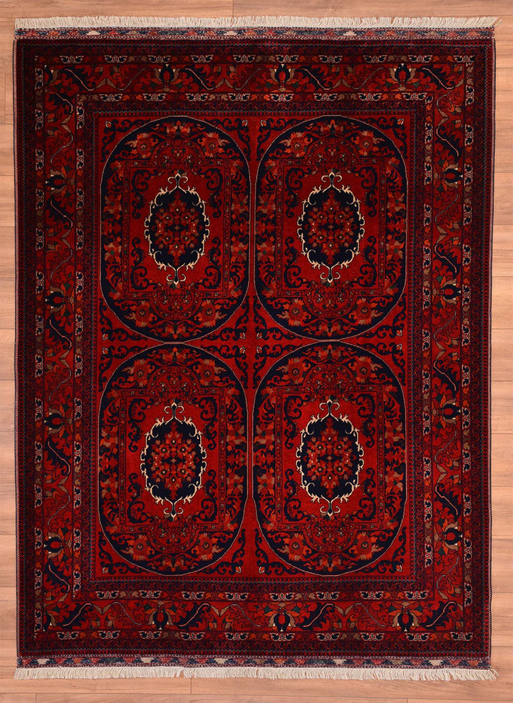 Afghan Carpet Bilcik Original Hand Woven Vegetable Dyed Wool 177x230 4.07 Square Meters - 6x8 ft