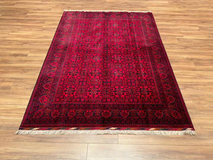 Afghan Carpet Bilcik Original Hand Woven Vegetable Dyed Wool 172x235 4.04 Square Meters - 6x8 ft