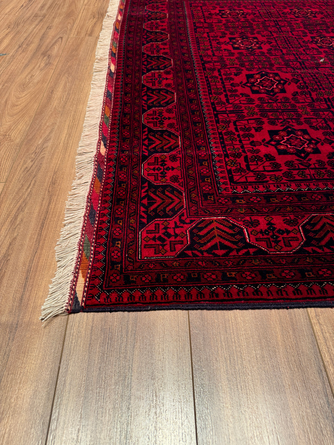 Afghan Carpet Bilcik Original Hand Woven Vegetable Dyed Wool 172x235 4.04 Square Meters - 6x8 ft