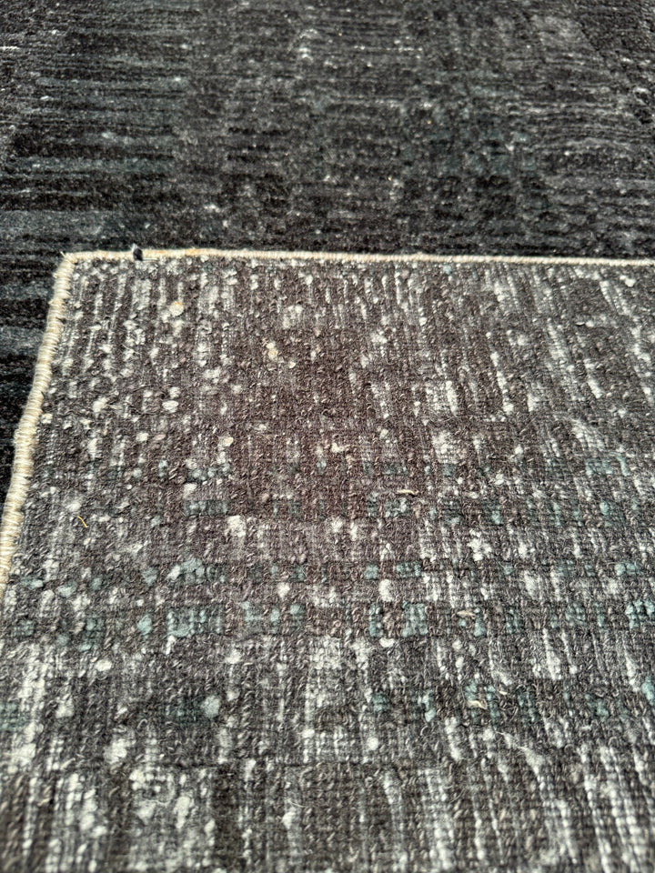 New Diamond Original Hand Woven Black Wool Bamboo Carpet 172x244 4.20 Square Meters - 5x8 ft