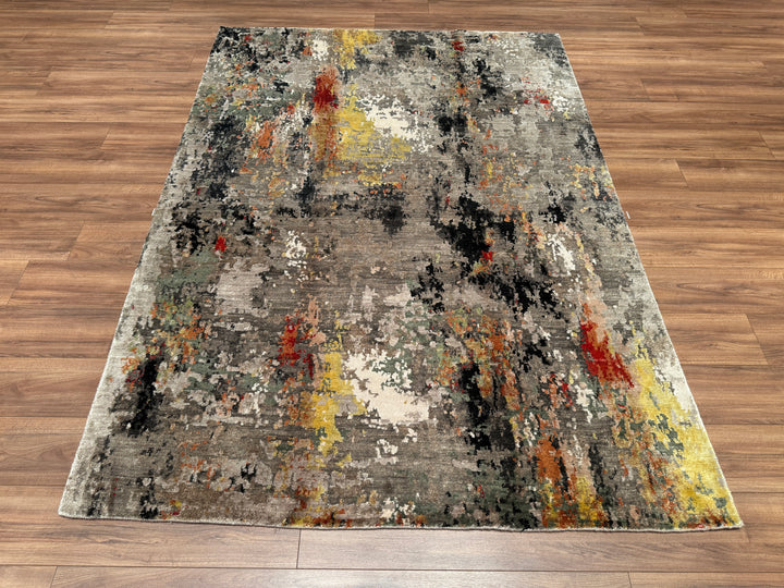 New Diamond Original Hand Woven Multi Wool Bamboo Carpet 174x242 4.21 Square Meters - 5x8 ft