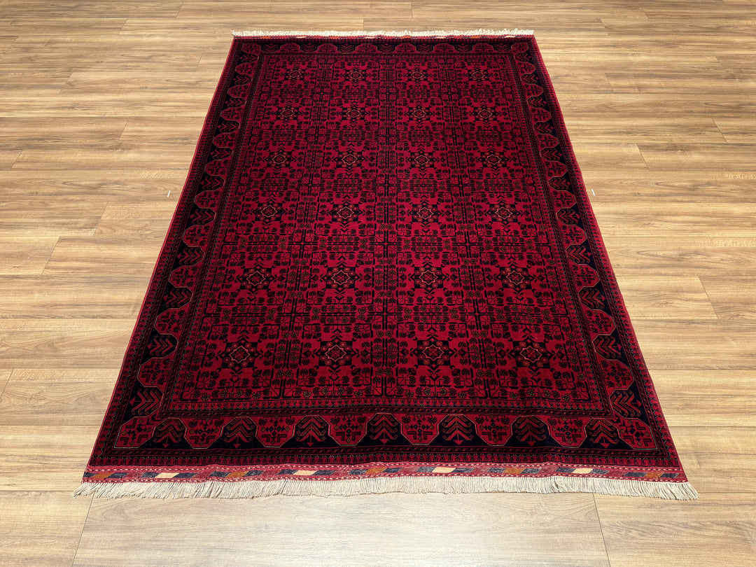 Afghan Carpet Bilcik Original Hand Woven Vegetable Dyed Wool 167x236 3.94 Square Meters - 6x8 ft