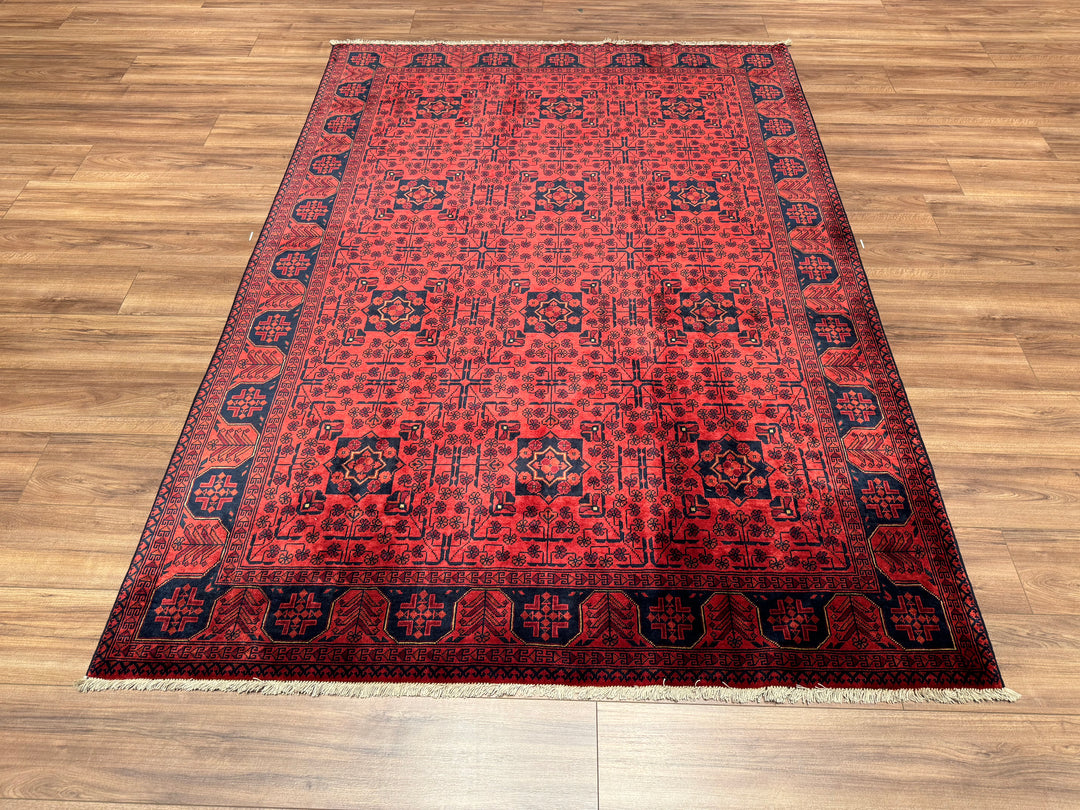 Afghan Carpet Khall Original Hand Woven Vegetable Dyed Wool 171x240 4.10 Square Meters - 5x8 ft