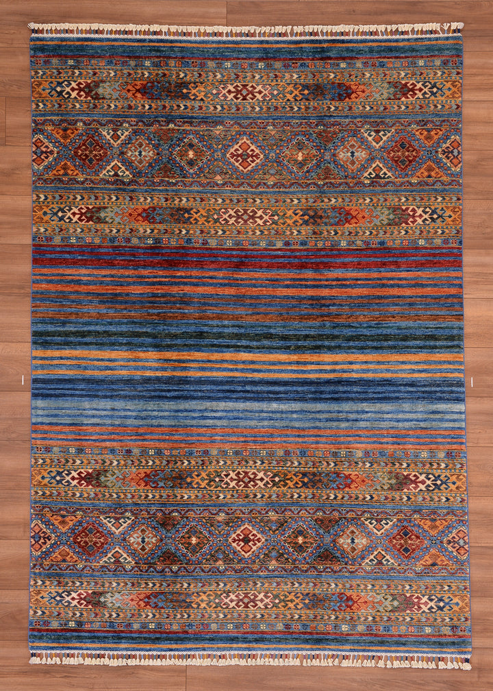 Khorjin Original Hand Woven Multi Vegetable Dyed Wool Carpet 170x238 4.05 Square Meters - 5x8 ft