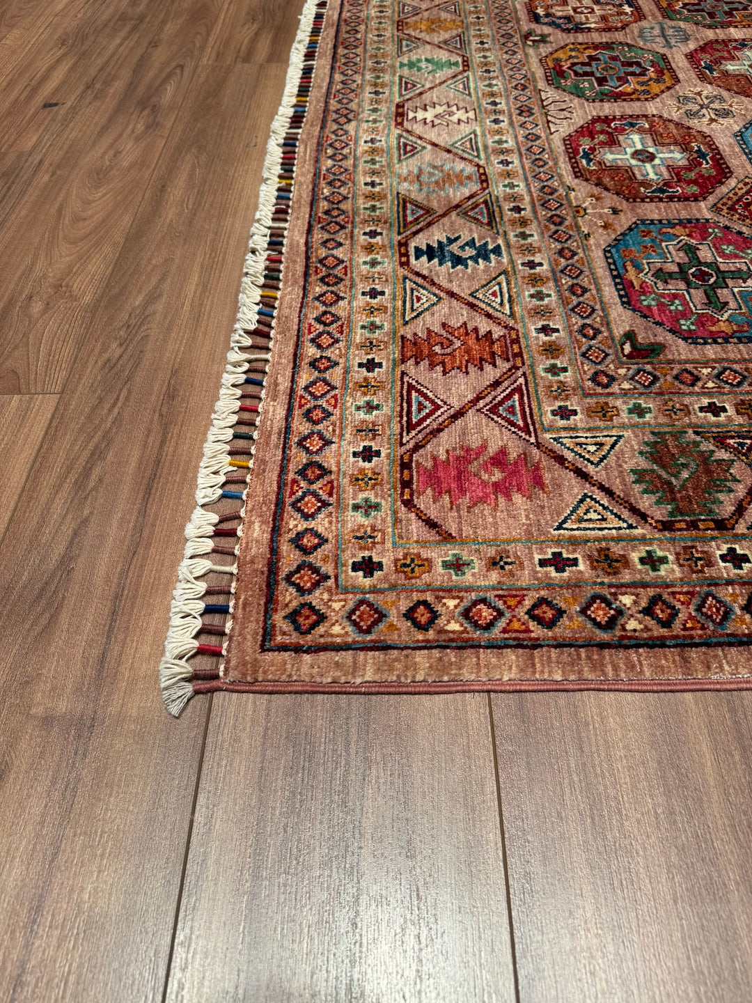 Veziri Original Hand Woven Beige Vegetable Dyed Wool Carpet 177x250 4.43 Square Meters - 6x8 ft