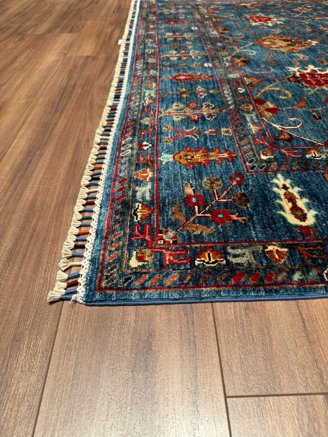 Sultani Binbirgece Original Hand Woven Blue Vegetable Dyed Wool Carpet 210x299 6.28 Square Meters - 6x10 ft