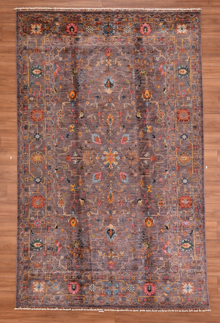 Sultani Binbirgece Original Hand Woven Brown Vegetable Dyed Wool Carpet 202x321 6.48 Square Meters - 6x10 ft