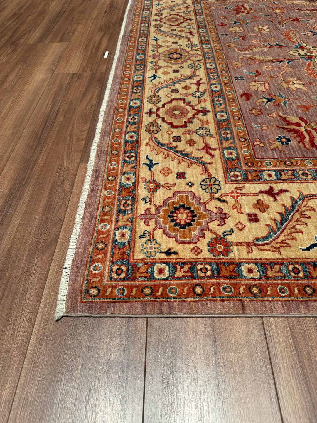 Uşak Original Hand Woven Beige Brown Vegetable Dyed Wool Carpet 200x299 5.98 Square Meters - 7x10 ft