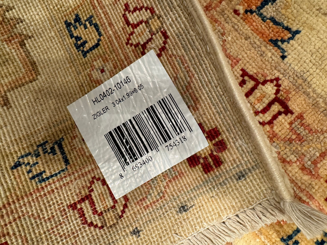 Uşak Original Hand Woven Beige Vegetable Dyed Wool Carpet 199x304 6.05 Square Meters - 7x10 ft