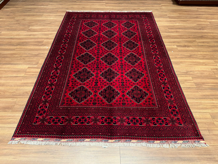 Afgan Halısı Hamyap Orjinal El Dokuması Kök Boya Yün 196x289 5.66 Metrekare - 6x9 ft