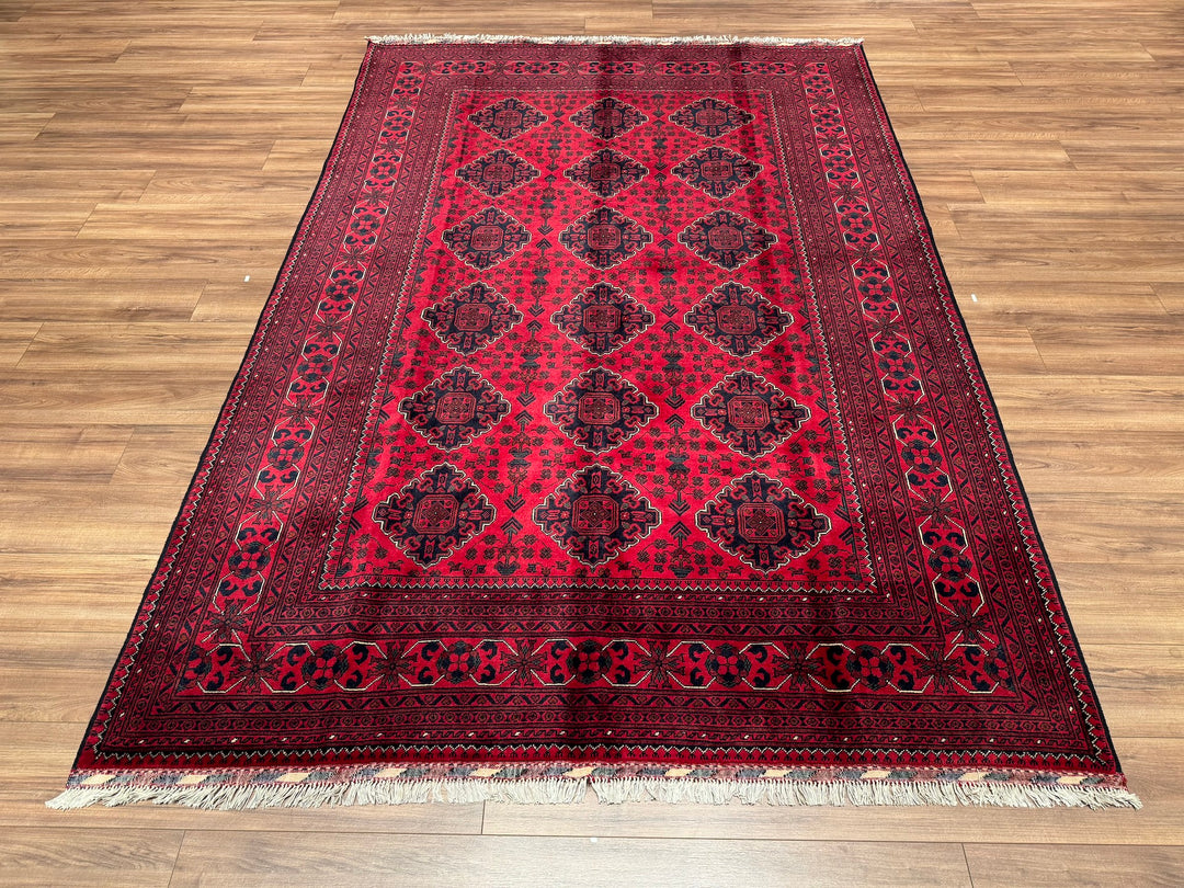 Afgan Halısı Hamyap Orjinal El Dokuması Kök Boya Yün 196x289 5.66 Metrekare - 6x9 ft