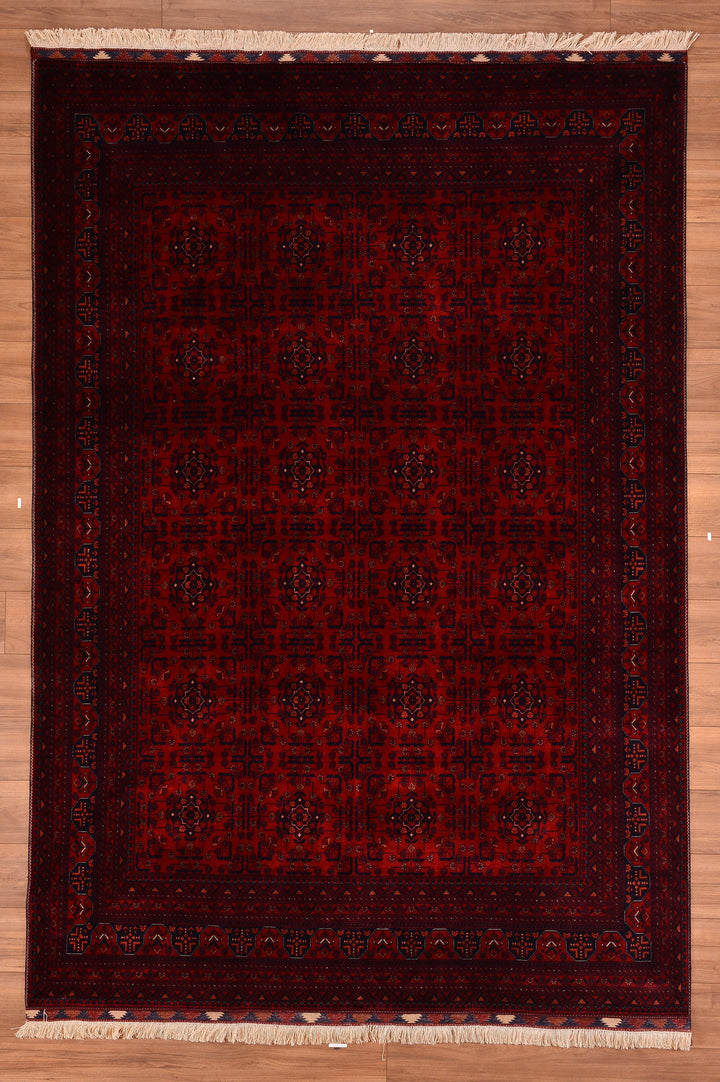 Afghan Carpet Bilcik Original Hand Woven Vegetable Dyed Wool 199x290 5.77 Square Meters - 7x10 ft