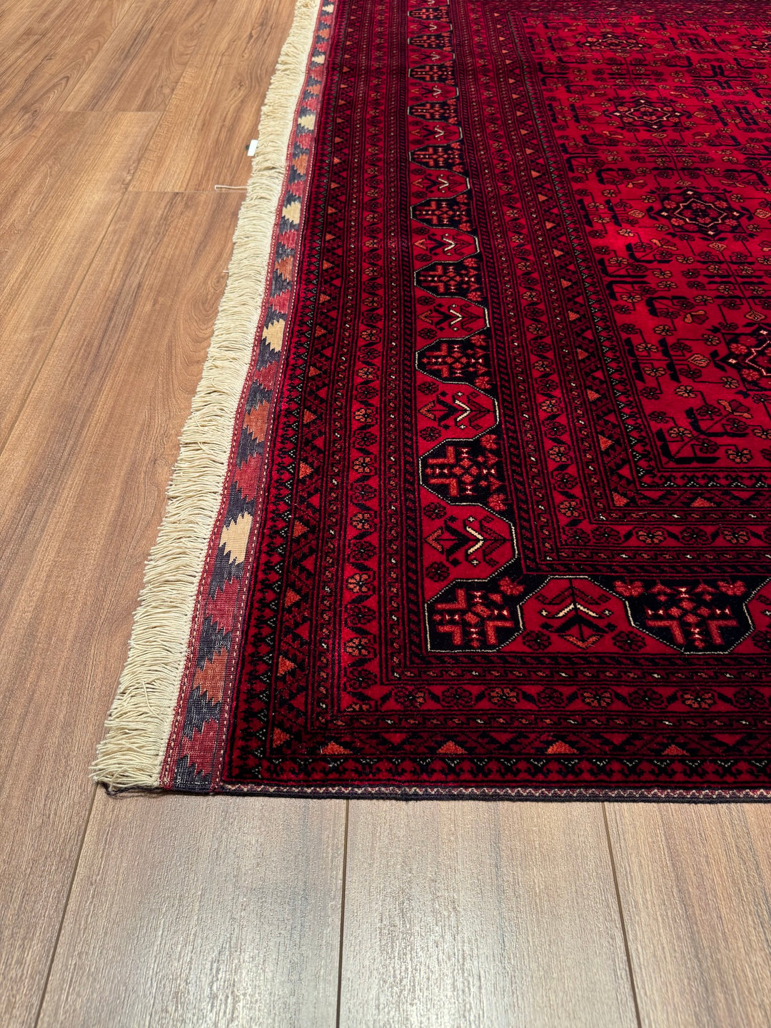 Afghan Carpet Bilcik Original Hand Woven Vegetable Dyed Wool 199x290 5.77 Square Meters - 7x10 ft