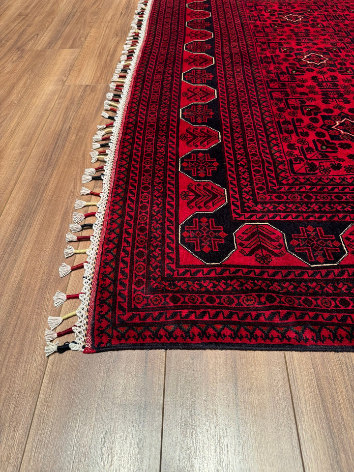 Afghan Carpet Hamyap Original Hand Woven Vegetable Dyed Wool 205x300 6.15 Square Meters - 7x10 ft