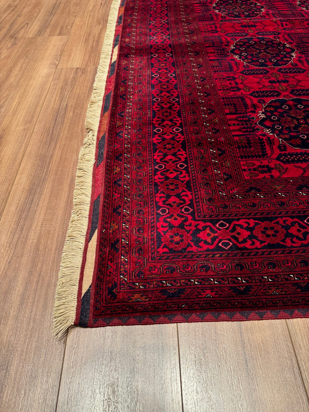 Afghan Carpet Bilcik Original Hand Woven Vegetable Dyed Wool 202x294 5.94 Square Meters - 7x10 ft