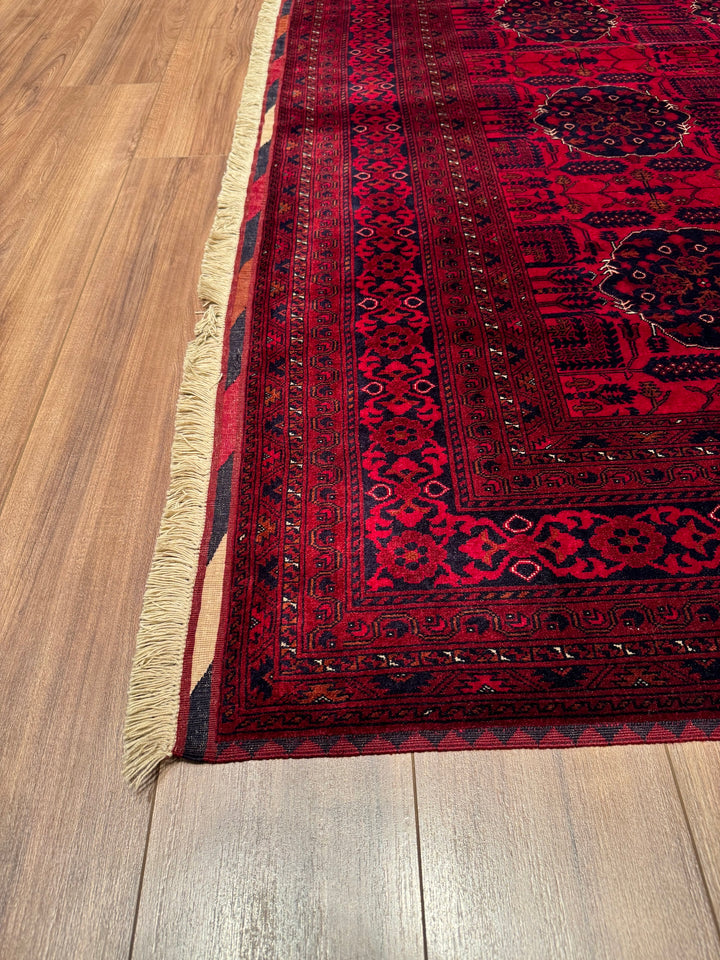 Afghan Carpet Bilcik Original Hand Woven Vegetable Dyed Wool 202x294 5.94 Square Meters - 7x10 ft