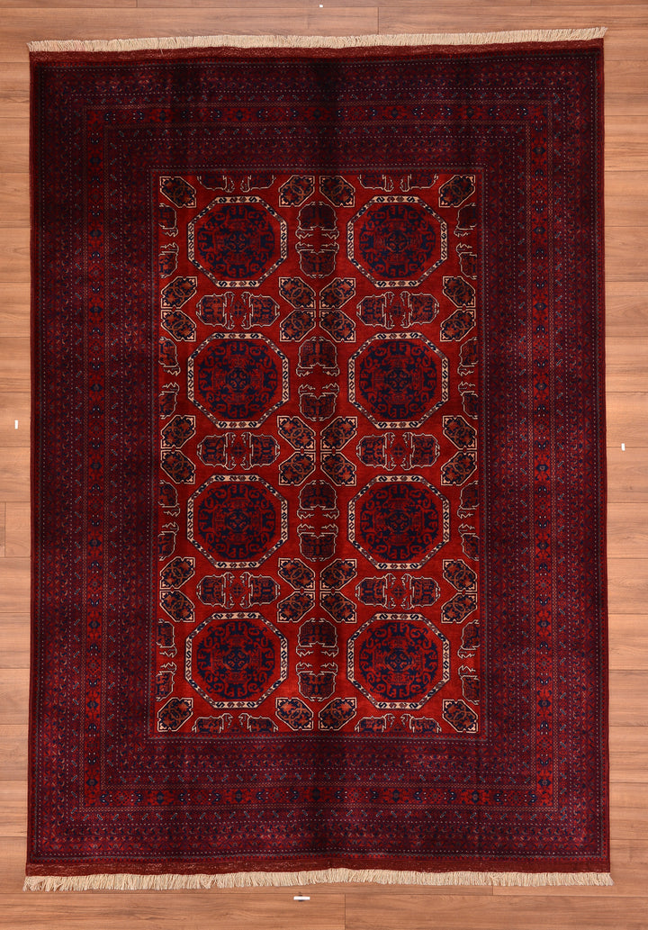 Afghan Carpet Bilcik Original Hand Woven Vegetable Dyed Wool 199x281 5.59 Square Meters - 6x8 ft